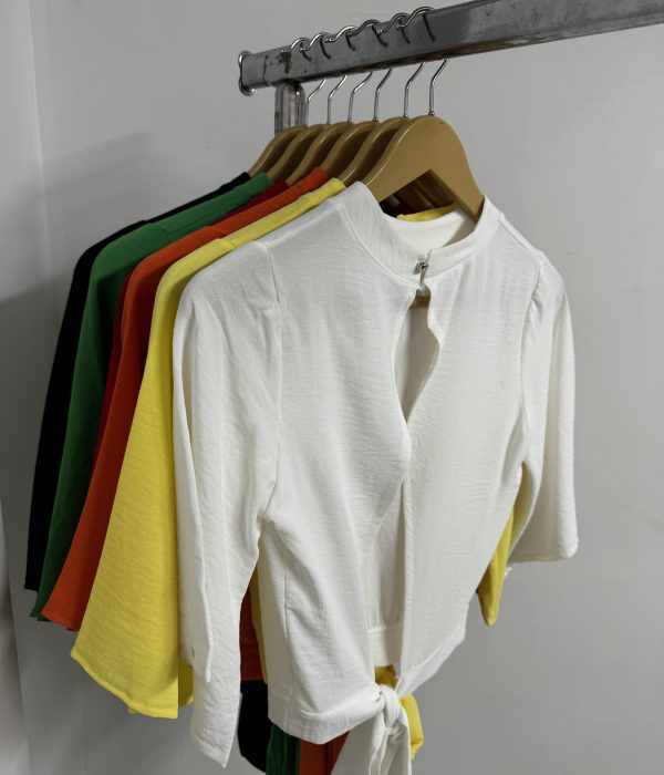 COD 25 BLUSA MANGA CRUZADA CON BOTON CEY