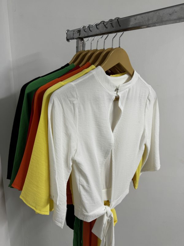 COD 25 BLUSA MANGA CRUZADA CON BOTON CEY