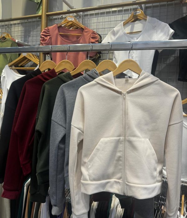 COD 111 CAMPERAS WAFLE PLUSH TIPO TOP A LA CINTURA