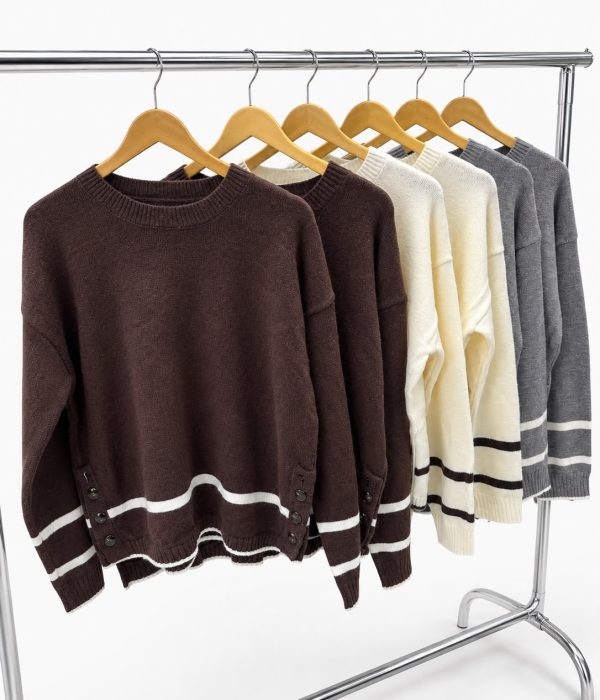 COD 165 SWEATER RAYADO BREMER GRUESO DOBLE TEJIDO IMPORTADO