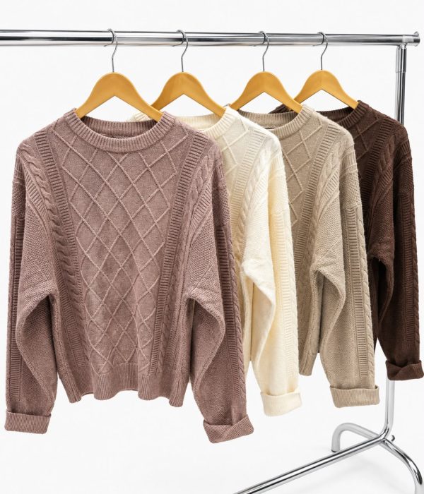 COD 166 SWEATER ROMBO DOBLE TEJIDO IMPORTADO