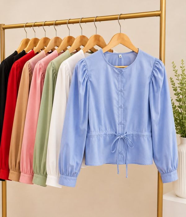 COD 172 CAMSIA MANGA PRINCESA CON CINTO POPLIN LYCRA