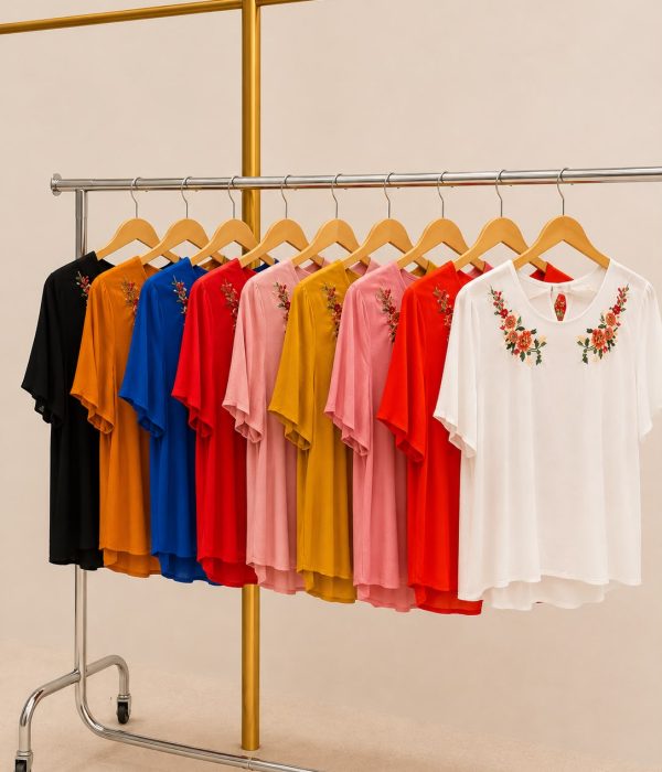 COD 189 BLUSA BORDADA IMPORTADO POPLIN