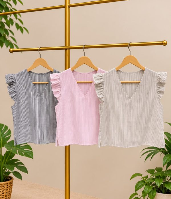 COD 225 BLUSA RAYADO ESCOTE V